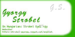 gyorgy strobel business card